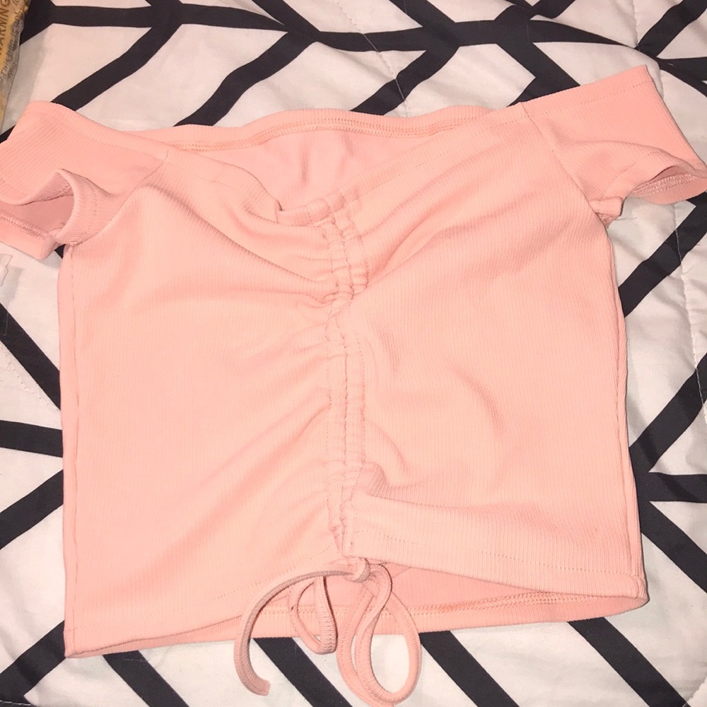 Pink off the shoulder top